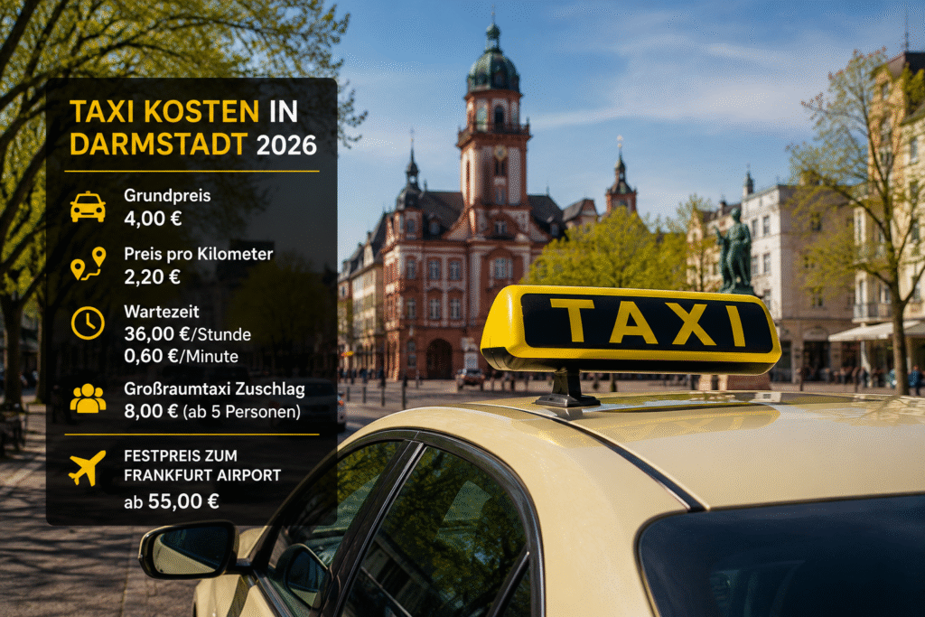 Wie teuer ist ein Taxi in Darmstadt